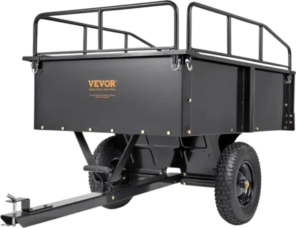 Vevor BTC002C ATV Dump Trailer Cart 750 lbs 15 cu. ft. Capacity Removable Sides For Riding Lawn Motor New